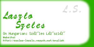 laszlo szeles business card